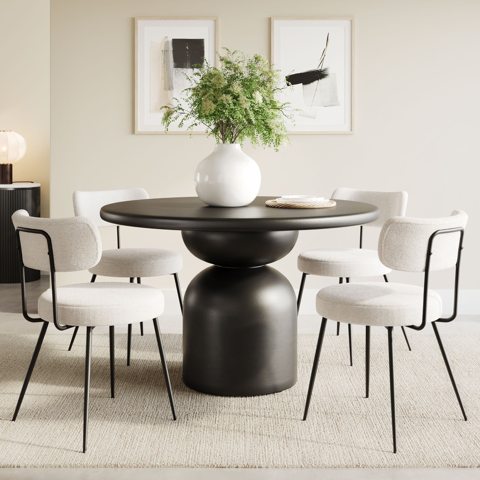 Hals Dining Table Black - Disselt Designs