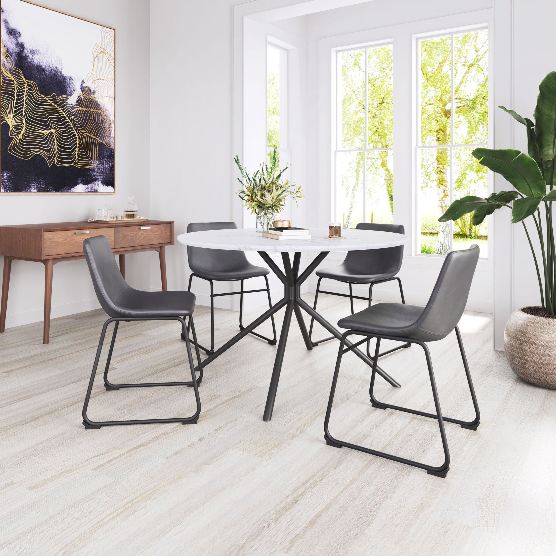 Smart Dining Chair (Set of 2) Charcoal - Disselt Designs
