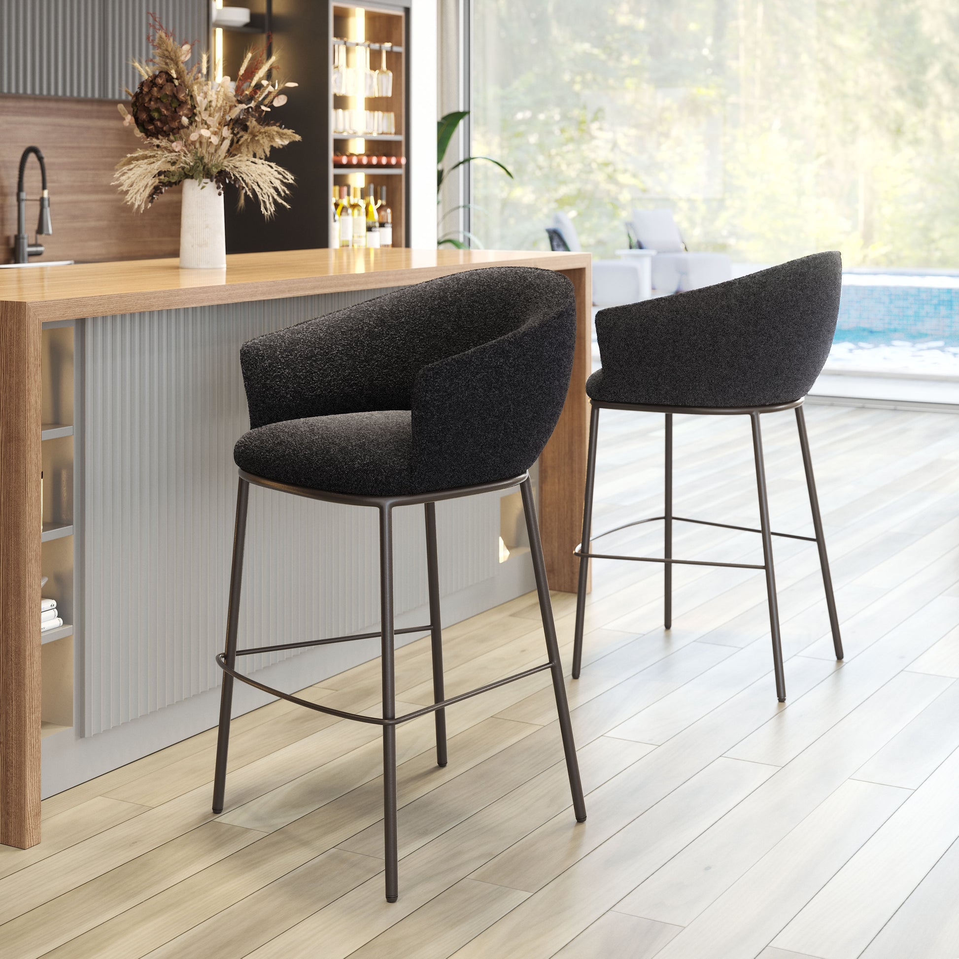 Essen Barstool Black & Bronze - Disselt Designs