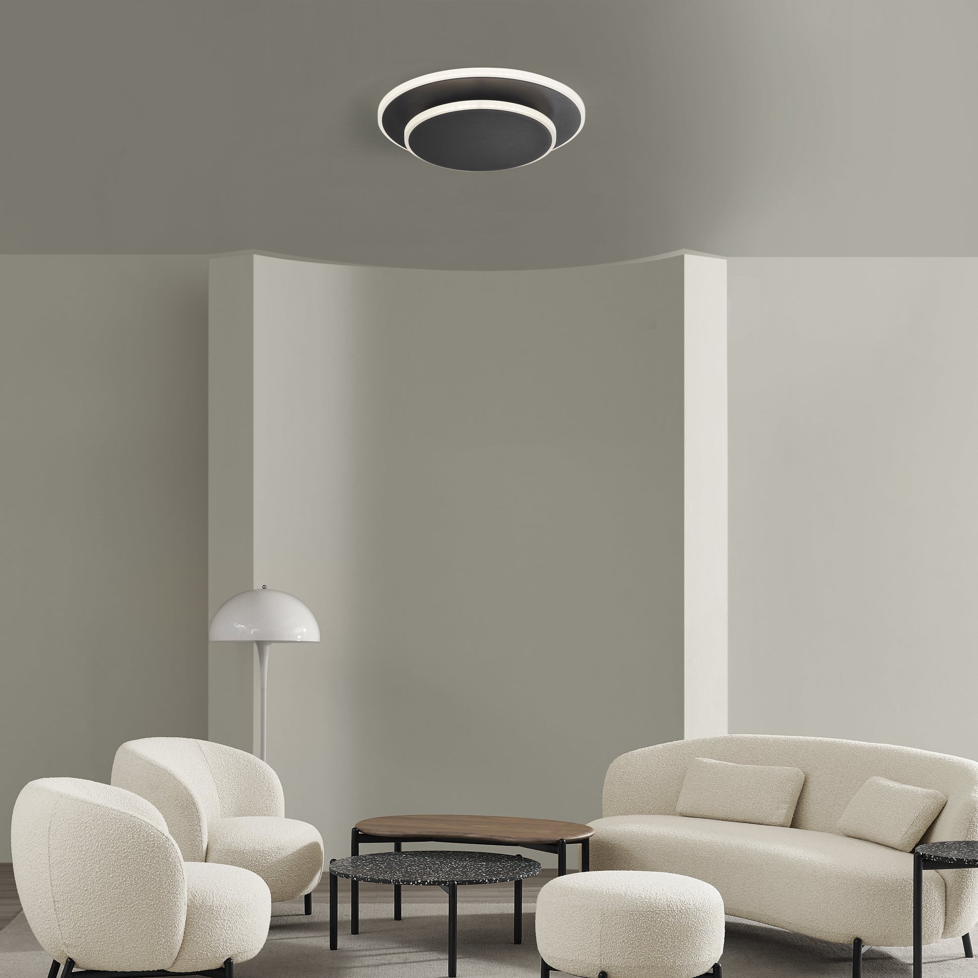 Luna Eclipse Two Circle Multiuse Lamp // Black - Disselt Designs