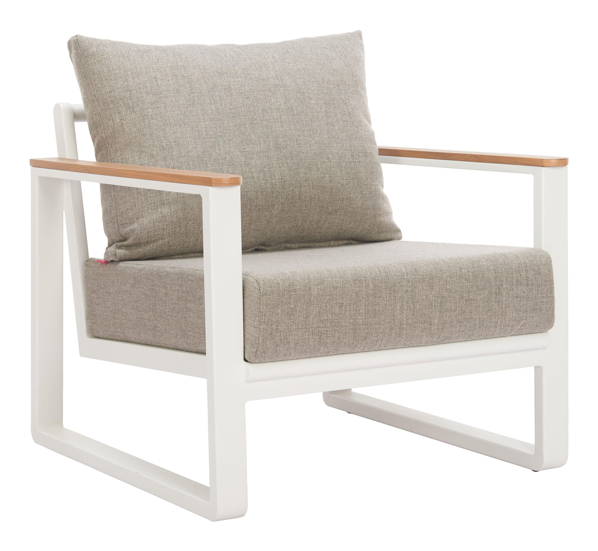 Welt Armchair Taupe & White - Disselt Designs