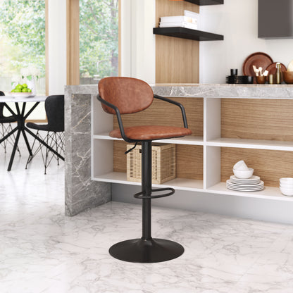 Kirby Barstool Vintage Brown & Black - Disselt Designs