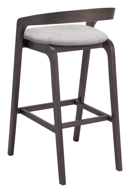Troy Barstool (Set of 2) Dove Gray & Espresso - Disselt Designs