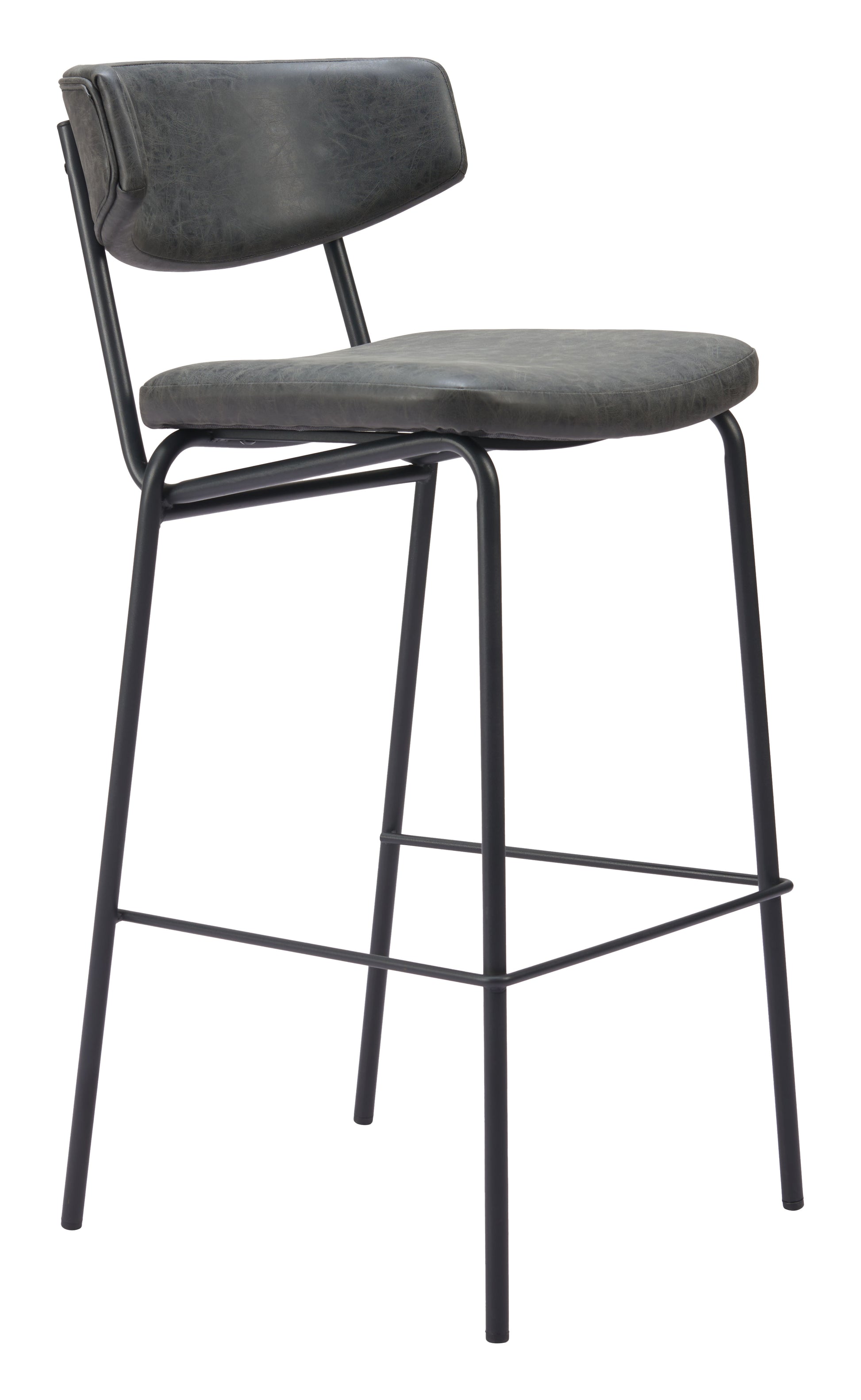 Charon Barstool (Set of 2) Vintage Black - Disselt Designs
