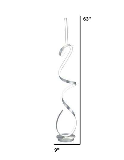 Amsterdam LED Dimmable 63" Floor Lamp // Silver - Disselt Designs