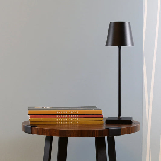 Beam Column Rechargeable Table Lamp // Black - Disselt Designs