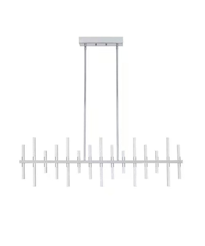 Alsy 43"W Modern Chic LED Chrome Finish Island Pendant Dining Light Fixture