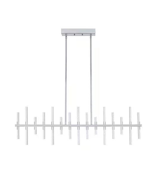 Alsy 43"W Modern Chic LED Chrome Finish Island Pendant Dining Light Fixture