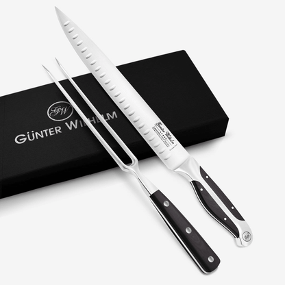 Gunter Wilhelm Thunder 10 Inch Carving Set and Gift Box, Black - Disselt Designs