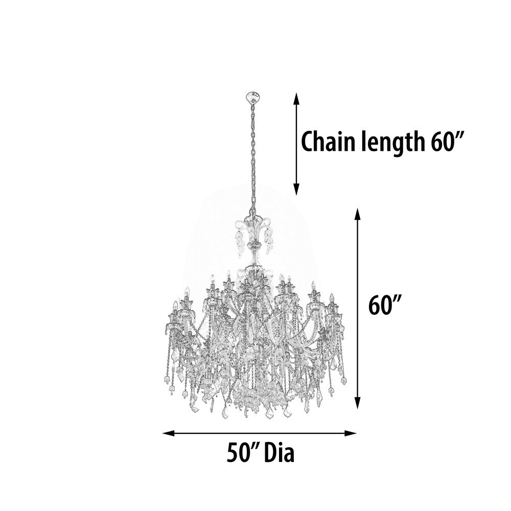 GRAND | 24-Light Crystal Chandelier - Disselt Designs