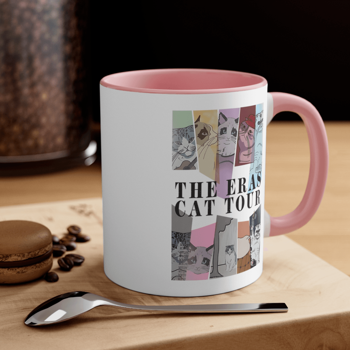 Taylor The Eras Cat Tour for Swiftie fans Gift-Accent Coffee Mug, 11oz - Disselt Designs