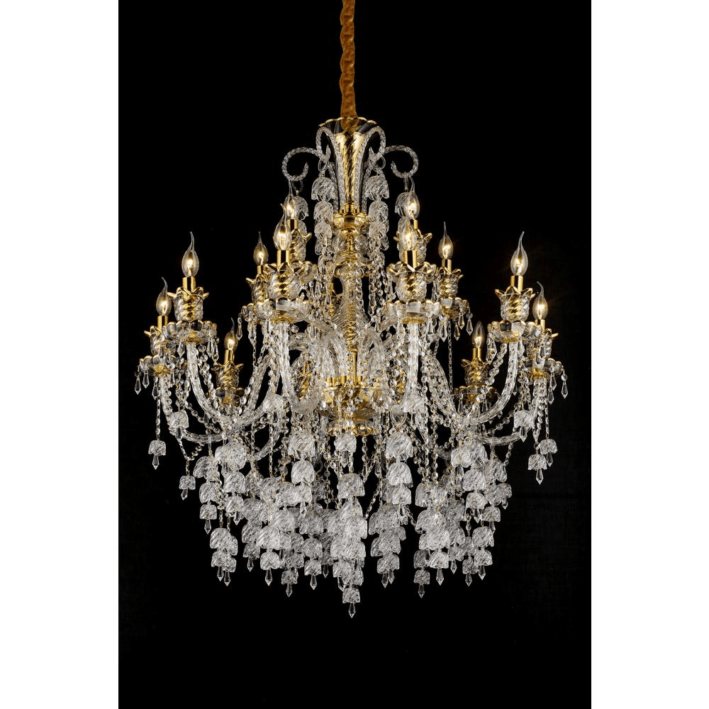 RENE | 15-light Crystal Chandelier - Disselt Designs