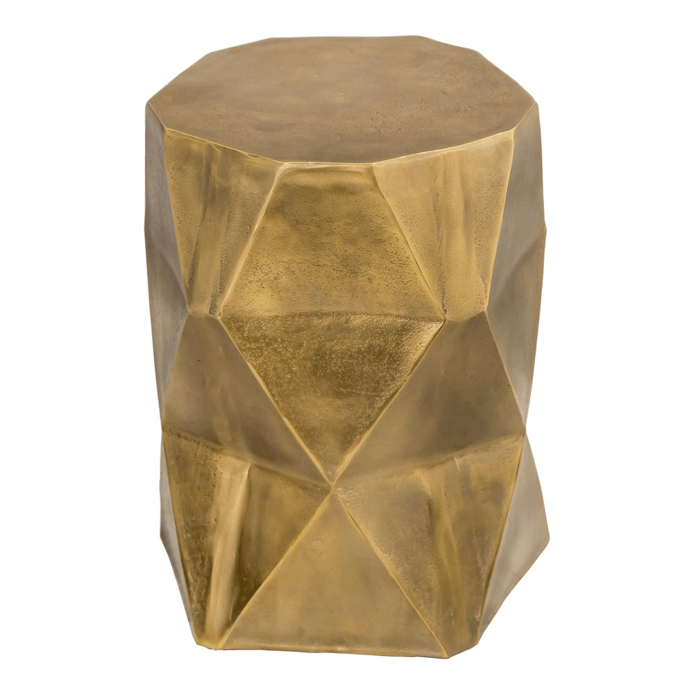 QUINTUS | Geometric Design Antique Brass Accent Table - Disselt Designs