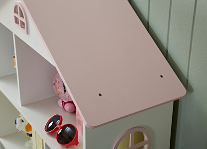 KIDS DOLLHOUSE | Kids Dollhouse Bookshelf - Pink Doll House