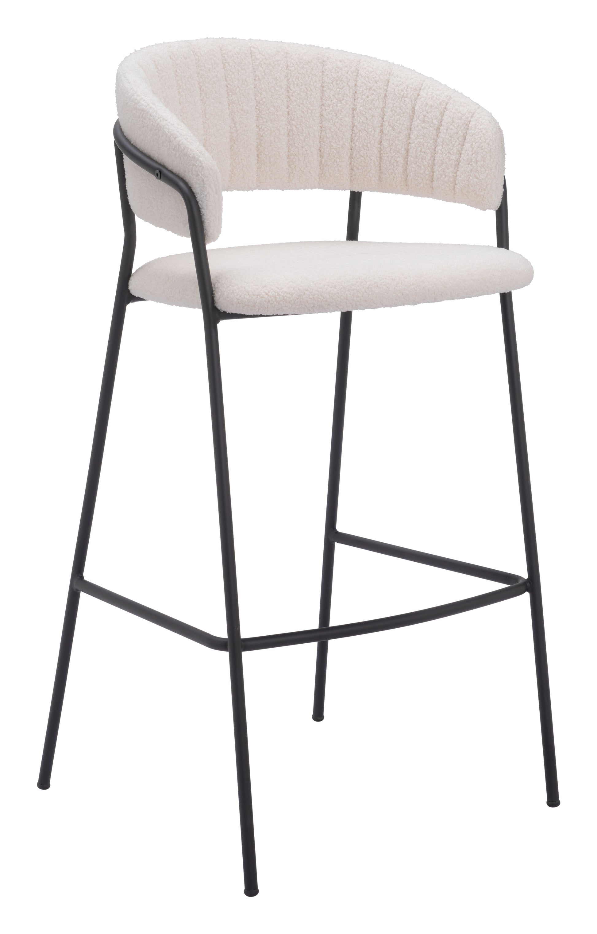 Josephine Barstool (Set of 2) Cream - Disselt Designs