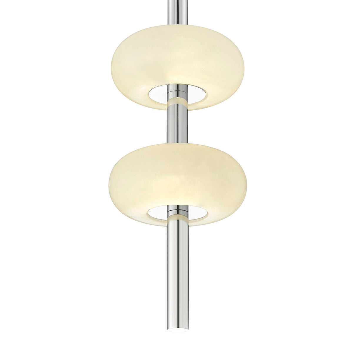Spanish Alabaster Pendant // Chrome - Disselt Designs