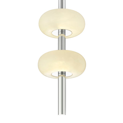 Spanish Alabaster Pendant // Chrome - Disselt Designs