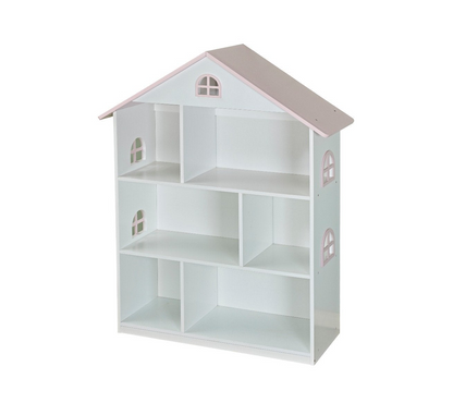 KIDS DOLLHOUSE | Kids Dollhouse Bookshelf - Pink Doll House