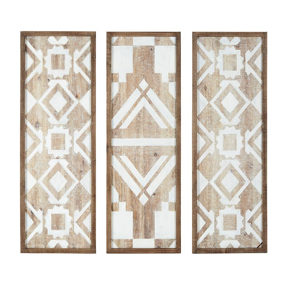 MADISON | Two-tone Geometric 3-piece Wood Wall Decor Set