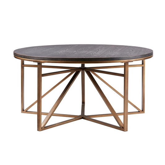 JANIS | Ebony Wood Round Coffee Table