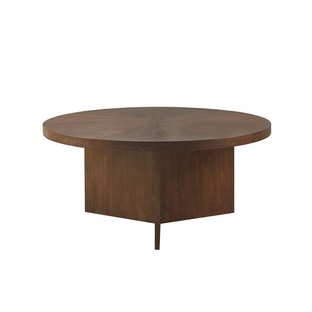 SADIE | Walnut Wooden Round Coffee table