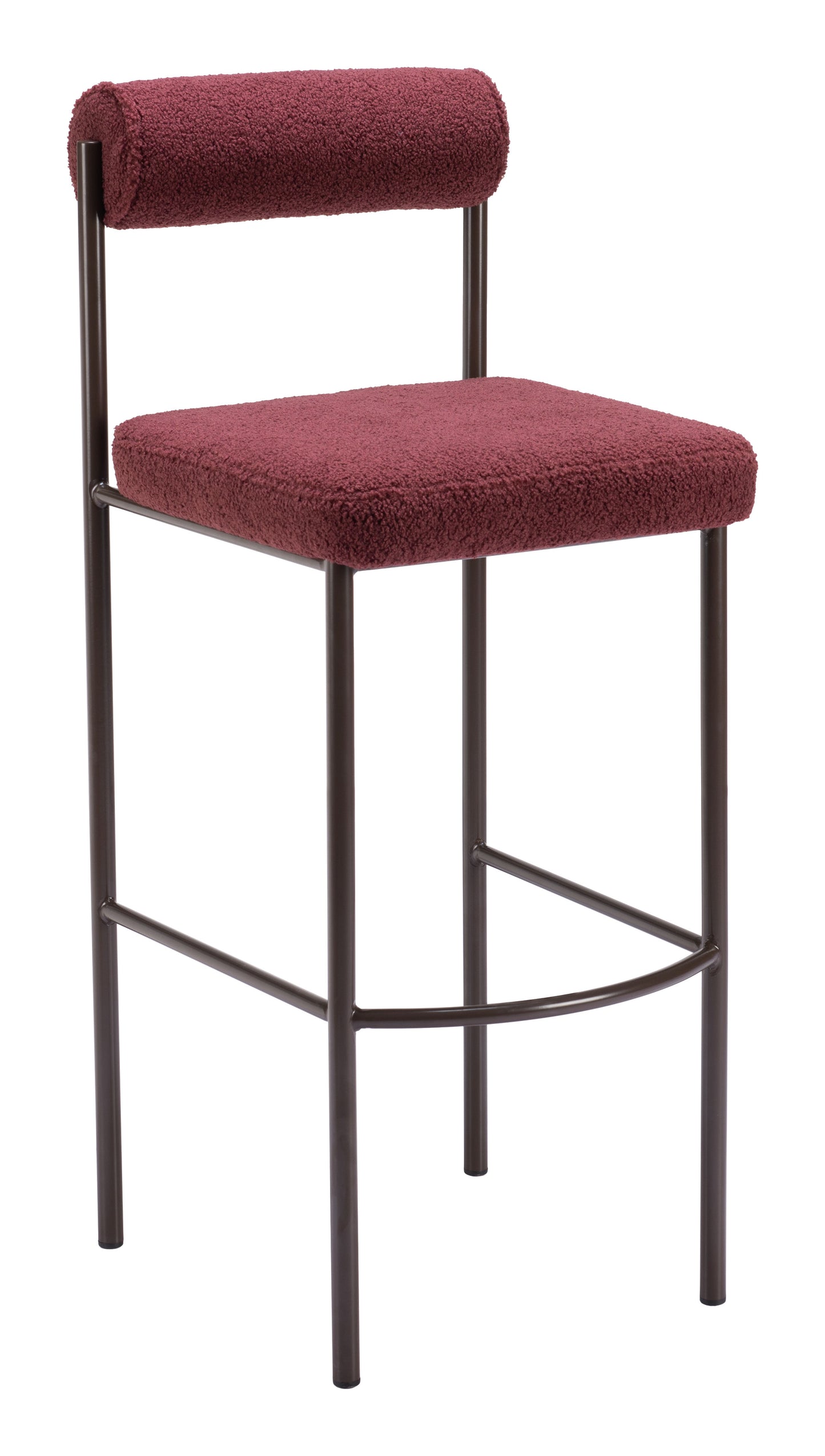 Livorno Barstool (Set of 2) Red & Bronze - Disselt Designs