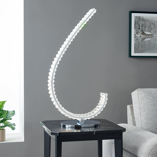 Grace Crystal 16W Table Lamp // Touch & Dimmable (R Chrome) - Disselt Designs