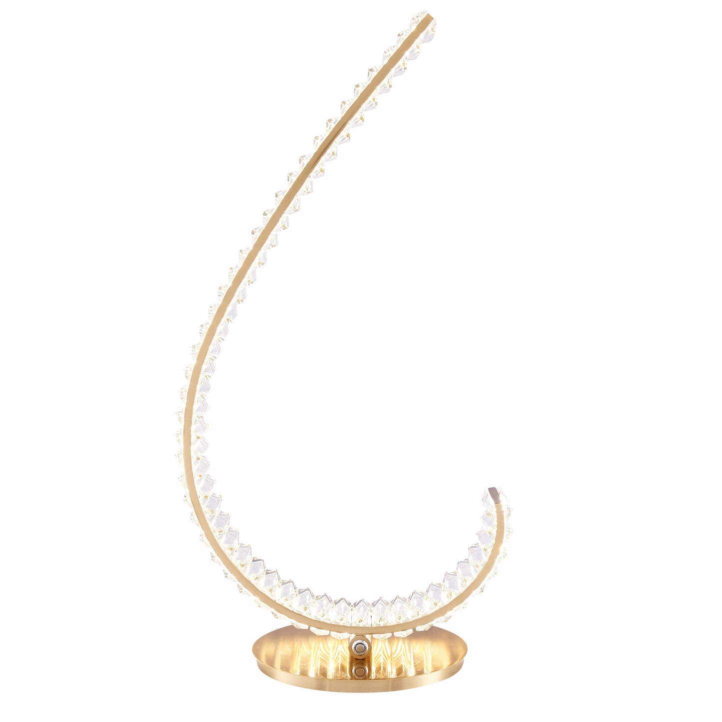 Grace Crystal 16W Table Lamp // Touch & Dimmable (R Gold) - Disselt Designs