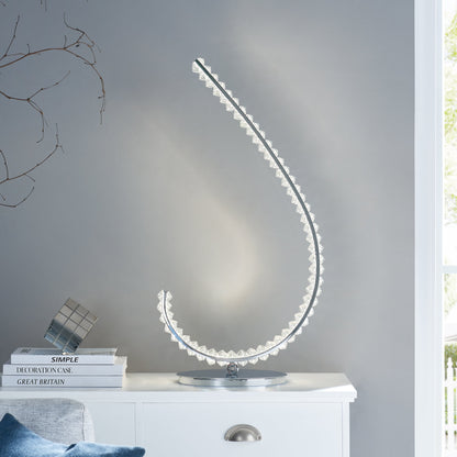 Grace Crystal 16W Table Lamp // Touch & Dimmable (L Chrome) - Disselt Designs