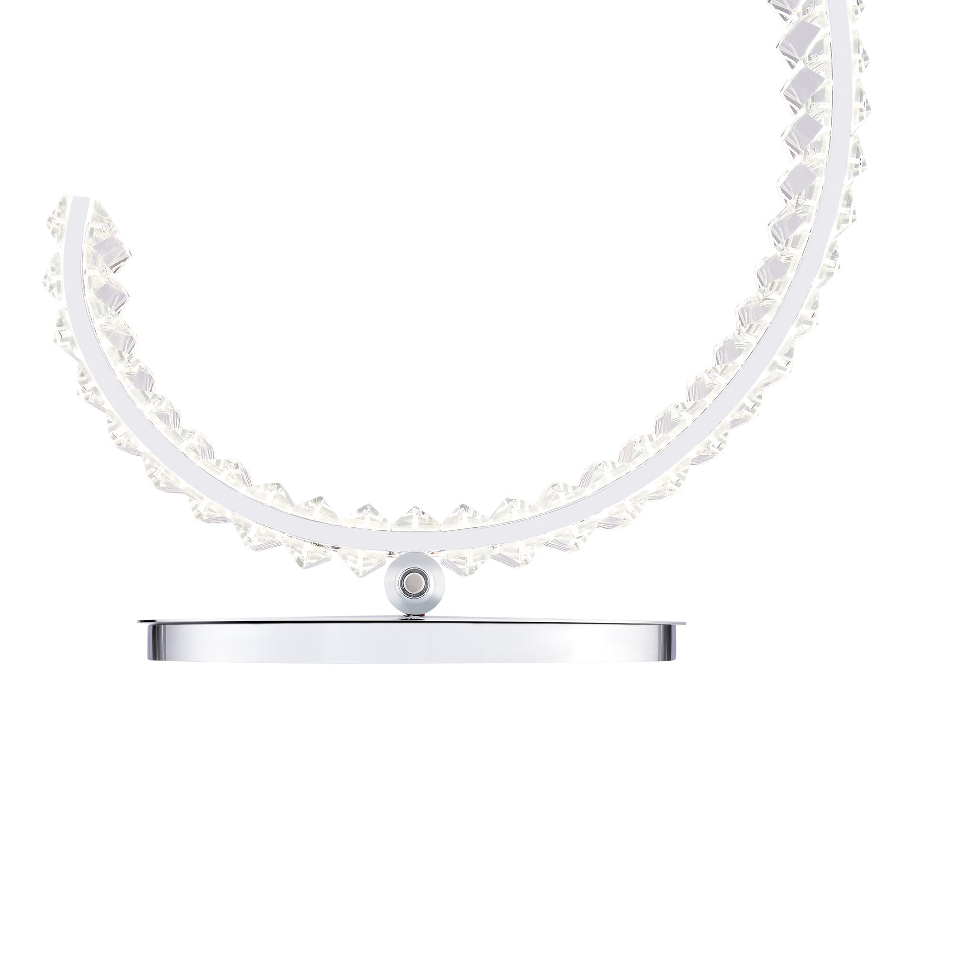 Grace Crystal 16W Table Lamp // Touch & Dimmable (L Chrome) - Disselt Designs
