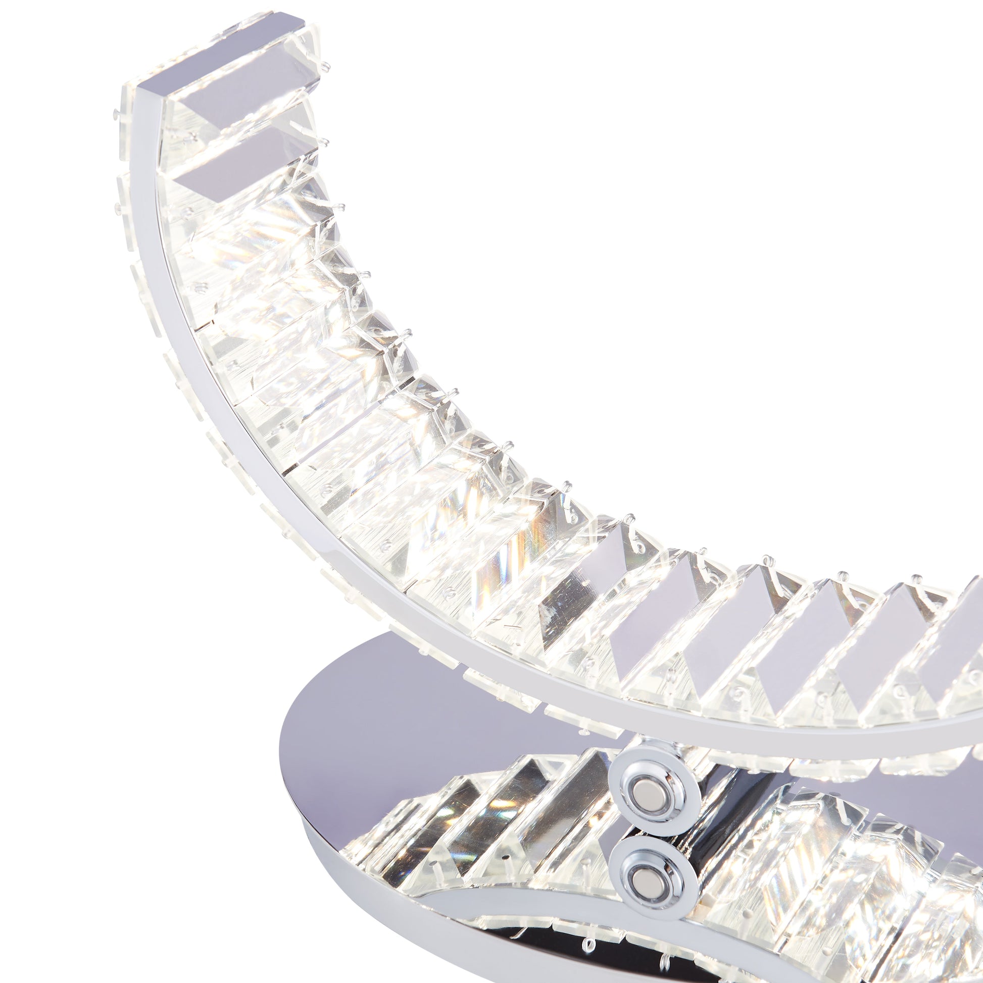 Grace Crystal 16W Table Lamp // Touch & Dimmable (L Chrome) - Disselt Designs