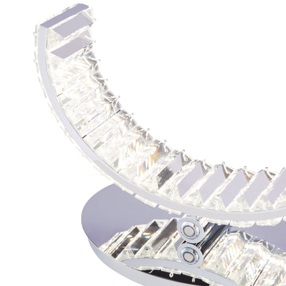 Grace Crystal 16W Table Lamp // Touch & Dimmable (L Chrome) - Disselt Designs