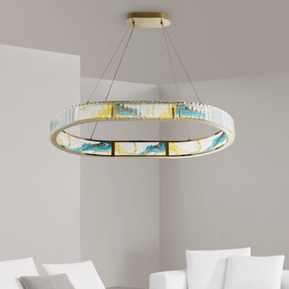 Boeseman's Colorful Chandelier // 1 Tier, Squoval - Disselt Designs