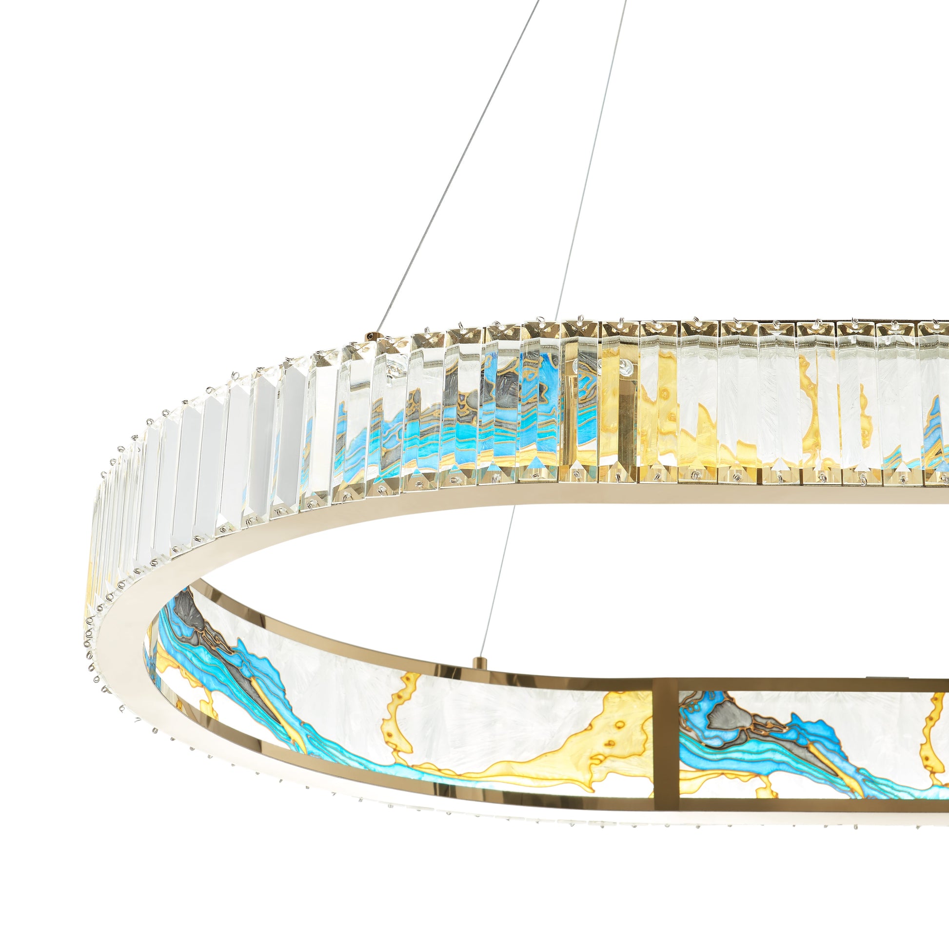 Boeseman's Colorful Chandelier // 1 Tier, Squoval - Disselt Designs