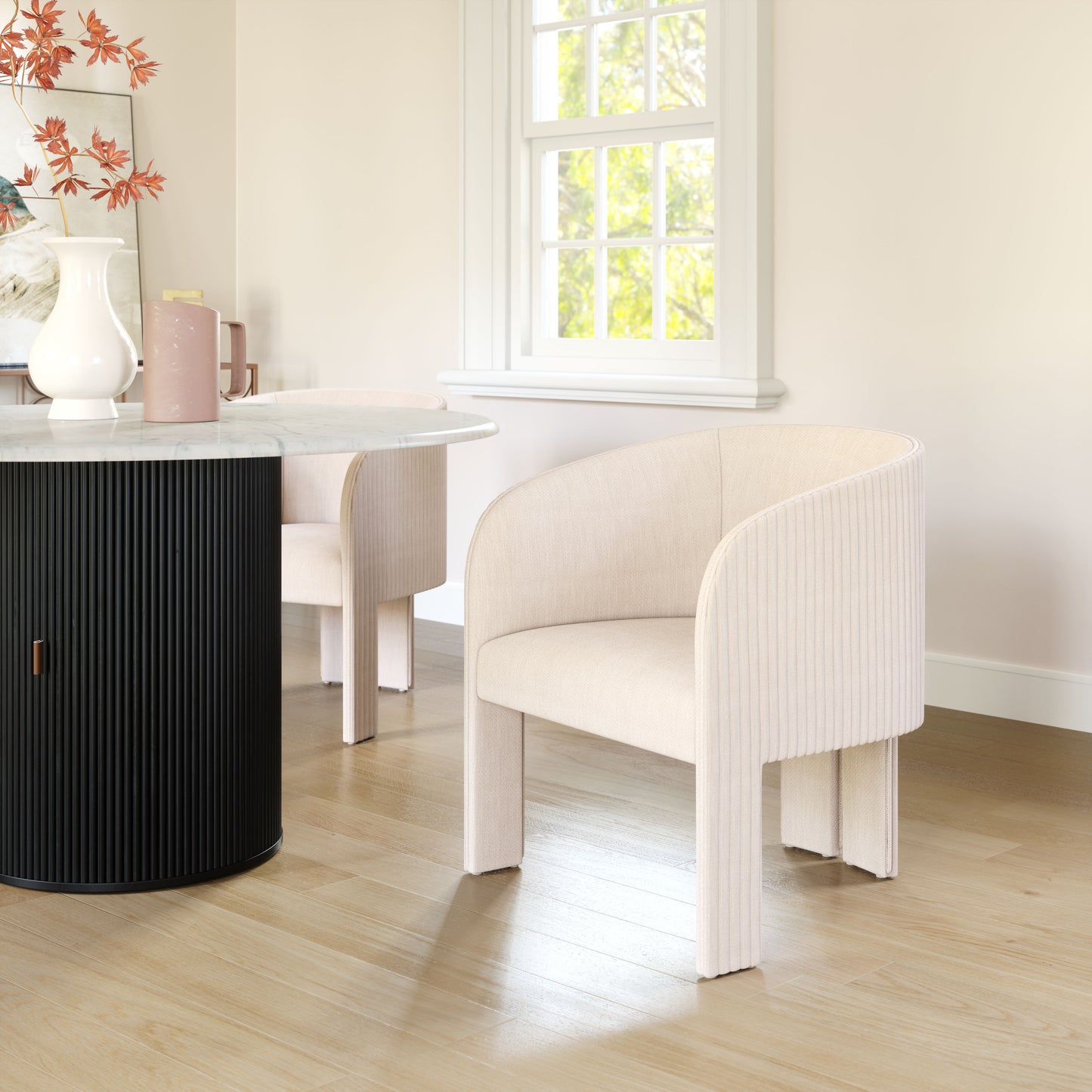 Hull Accent Chair Beige - Disselt Designs