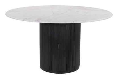 Izola Dining Table White & Black - Disselt Designs