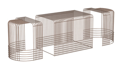 Pitch Coffee Table Set (3-Piece) Bronze - Disselt Designs