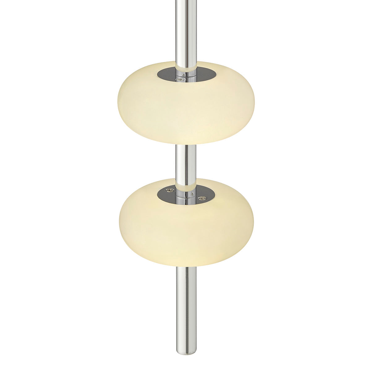 Spanish Alabaster Pendant // Chrome - Disselt Designs