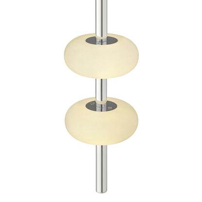 Spanish Alabaster Pendant // Chrome - Disselt Designs