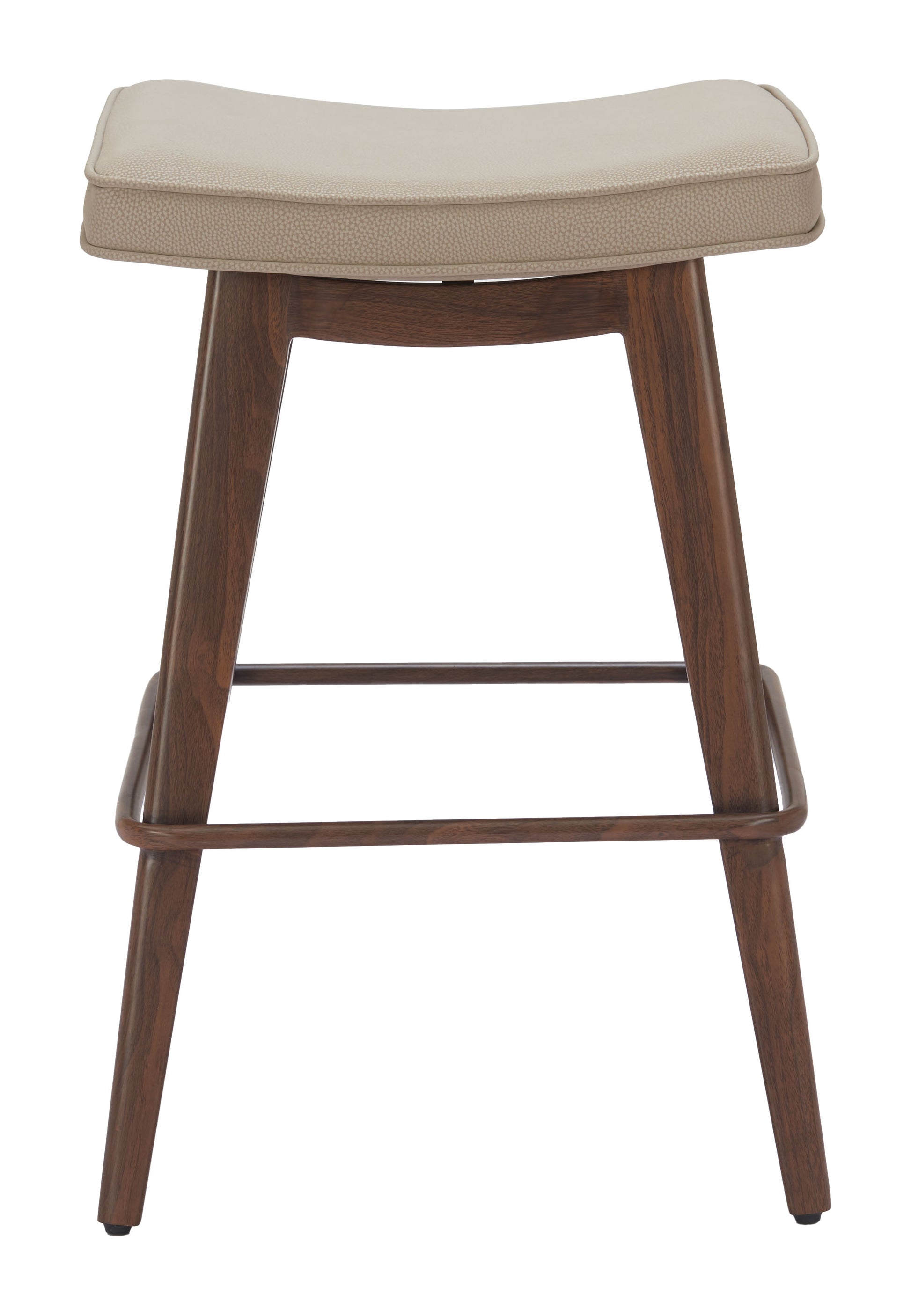 Divat Counter Stool (Set of 2) Beige & Walnut - Disselt Designs