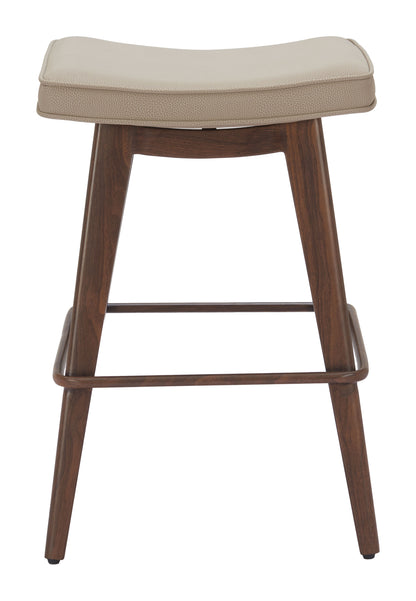 Divat Counter Stool (Set of 2) Beige & Walnut - Disselt Designs