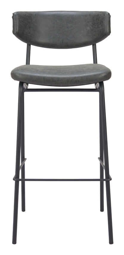 Charon Barstool (Set of 2) Vintage Black - Disselt Designs
