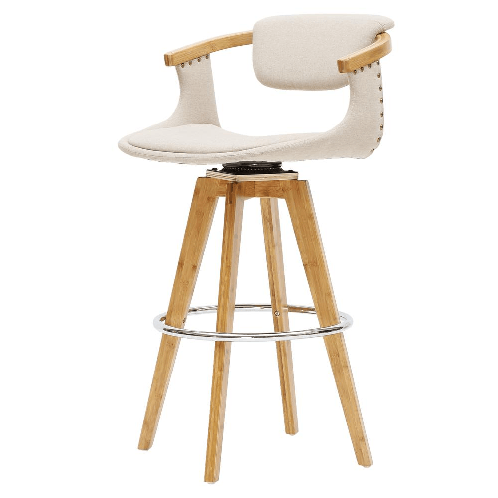 DARWIN | Fabric Bamboo Counter Stool - Disselt Designs