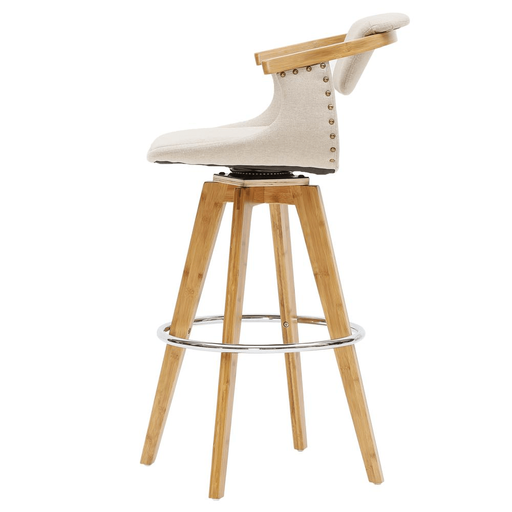 DARWIN | Fabric Bamboo Counter Stool - Disselt Designs