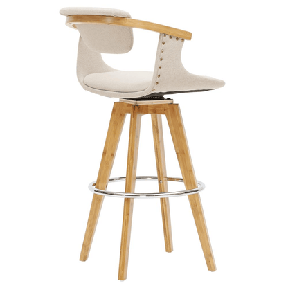 DARWIN | Fabric Bamboo Counter Stool - Disselt Designs