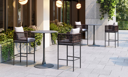 Palm Paradise Barstool Gray - Disselt Designs