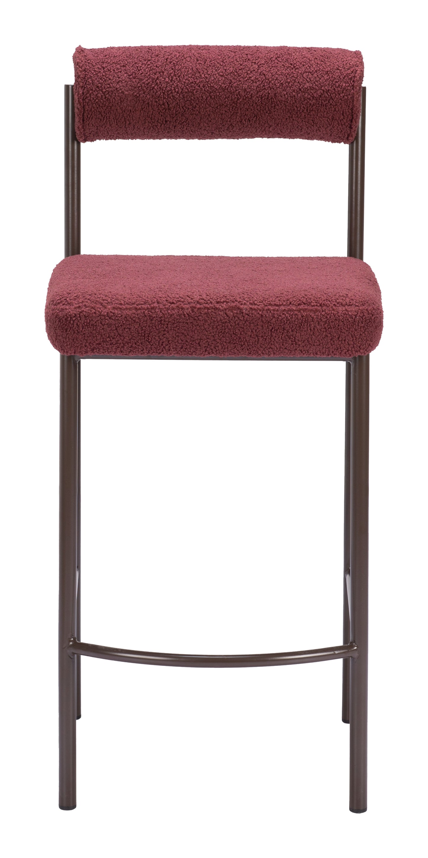 Livorno Counter Stool (Set of 2) Red & Bronze - Disselt Designs