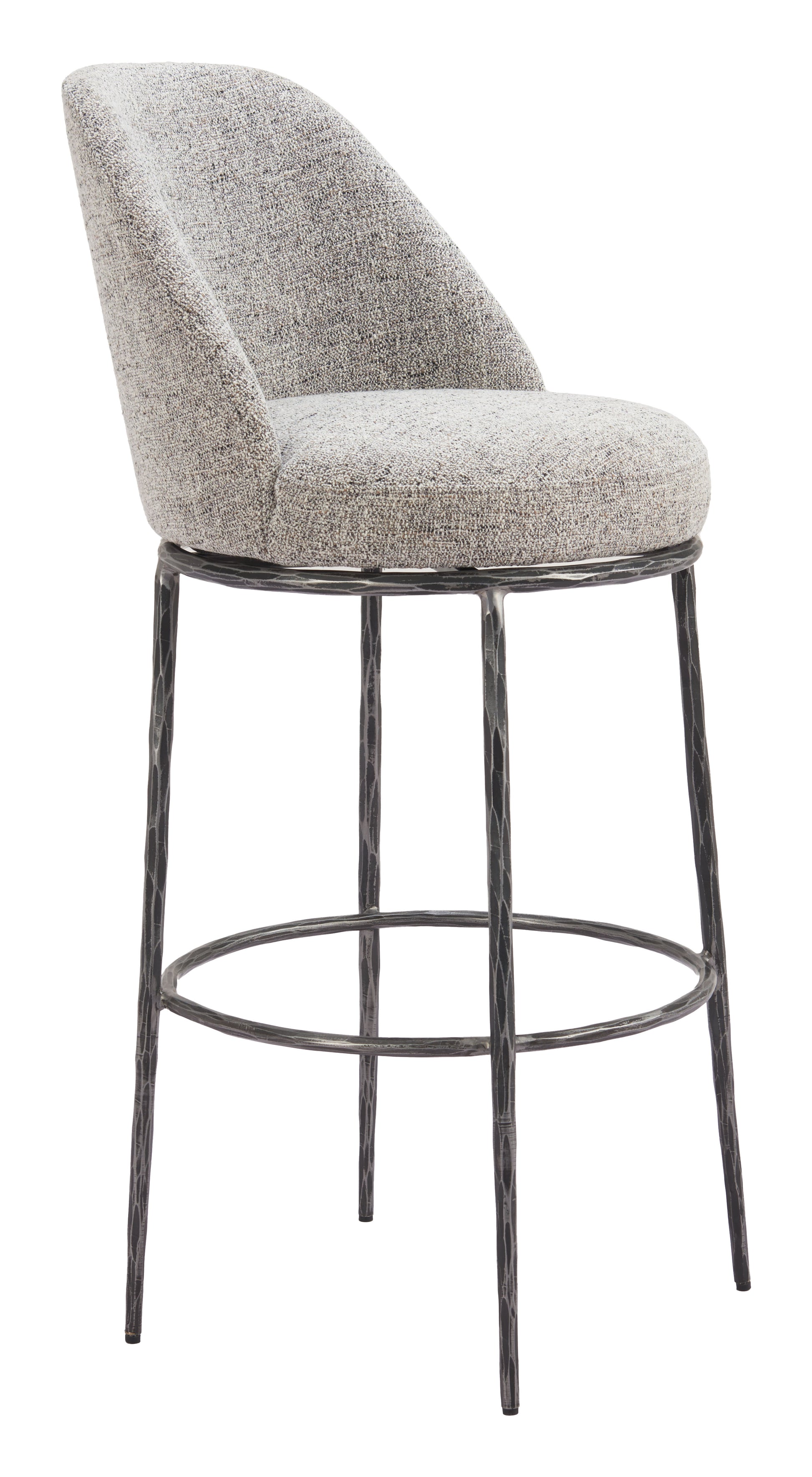 Nordhavn Swivel Barstool Gray - Disselt Designs
