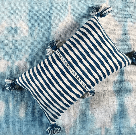 Antigua Pillow - Dark Teal Blue