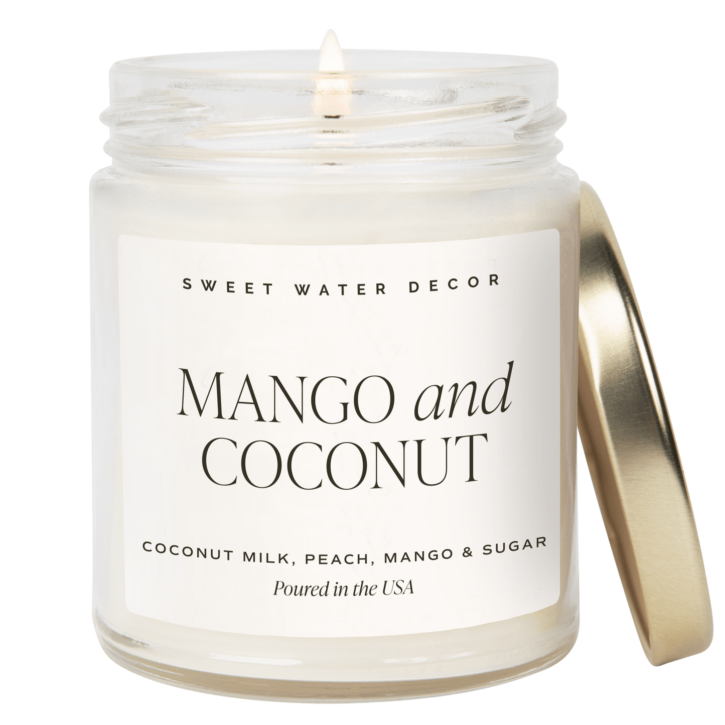 Mango and Coconut Soy Candle - Clear Jar - 9 oz